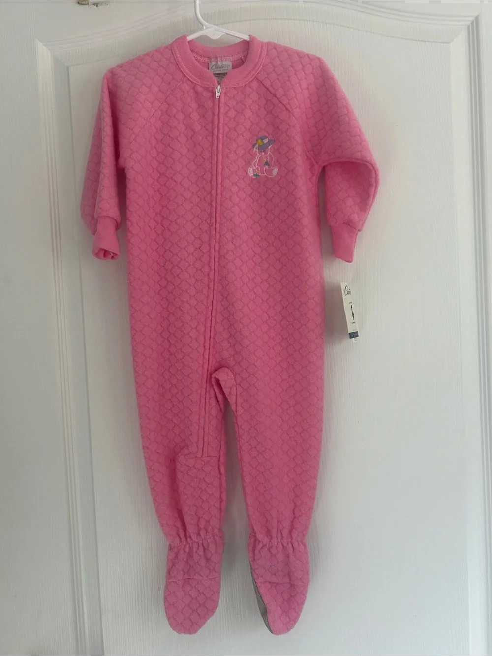 New Carter's Pink Quilted Footed toddler 2t fuzzy fleece One-Piece Pajama